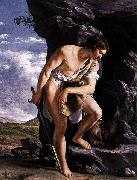 Orazio Gentileschi David Contemplating the Head of Goliath. Sweden oil painting artist
